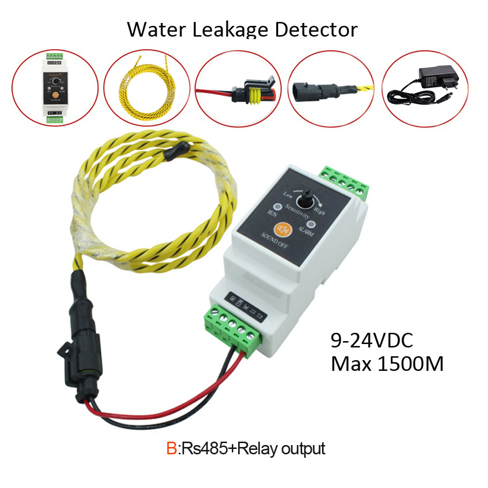 Water Leak Detector Wired - 1Set Rilevatore di Perdite D'acqua a