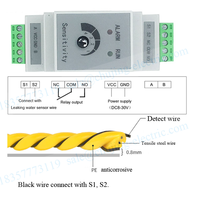 1 set dispositivo di allarme r - Water Leak Detector Wired recensione e prezzo