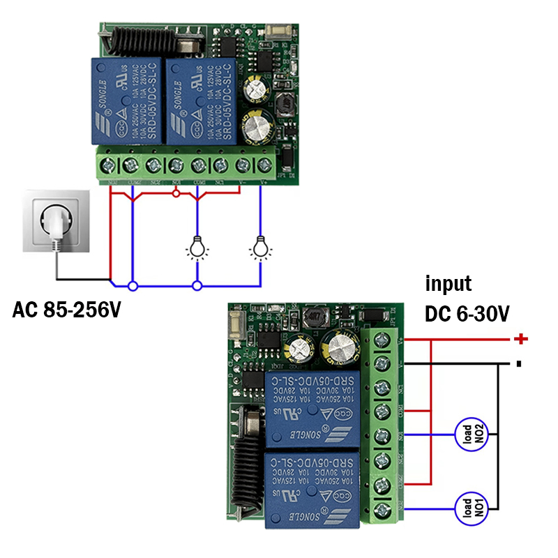 DC 12V 24V AC 220V RF433 2CH M - 433Mhz Receiver Module recensione e prezzo