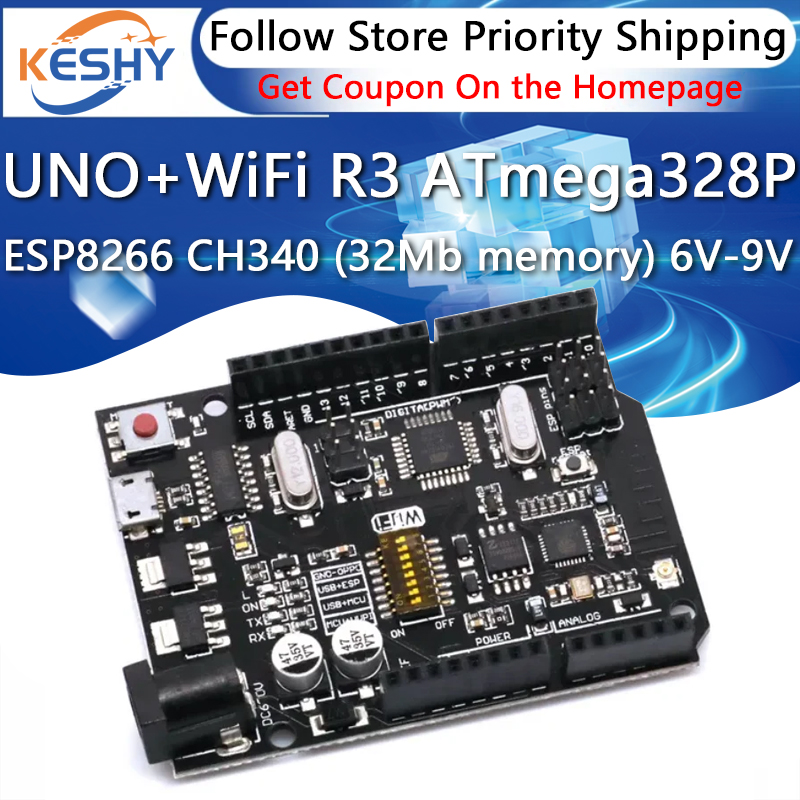 UNO + WiFi R3 ATmega328P + ESP - Esp8266 Nodemcu Board recensione e prezzo