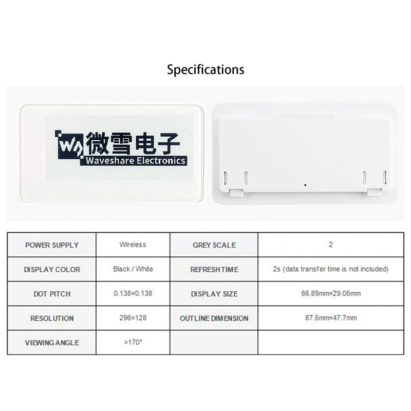 Waveshare Modulo schermo E-Ink - Display Epaper 2.9 recensione e prezzo